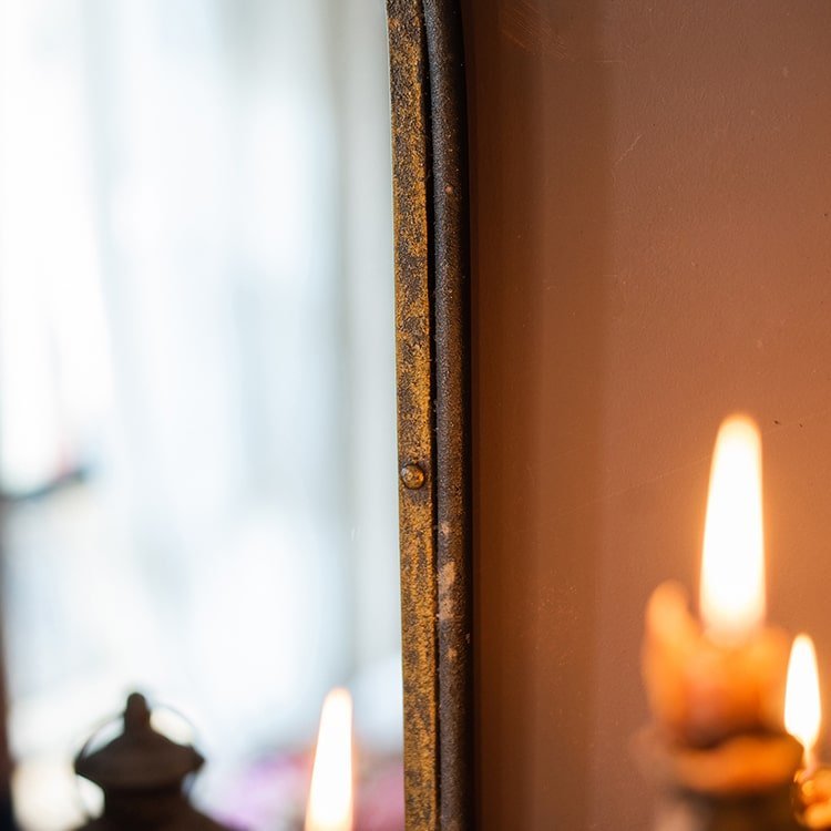Antique Style Dark Iron Mirror - Che Cose Belle