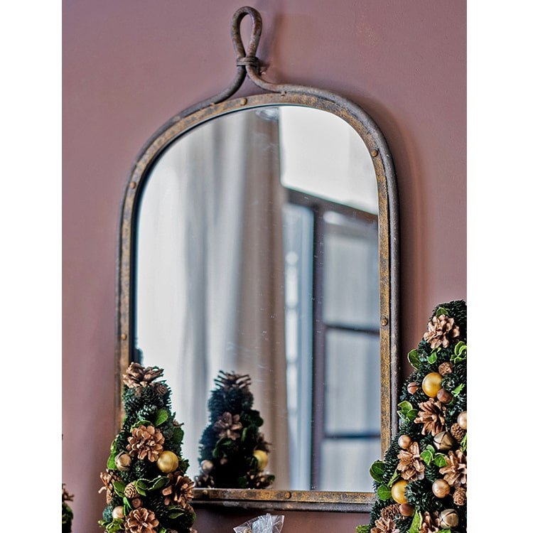 Antique Style Dark Iron Mirror - Che Cose Belle