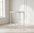 Antiqued Metal Round Side Table - Che Cose Belle