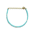 Apatite and Pearl Beaded Bracelet - Che Cose Belle