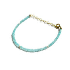 Apatite and Pearl Beaded Bracelet - Che Cose Belle