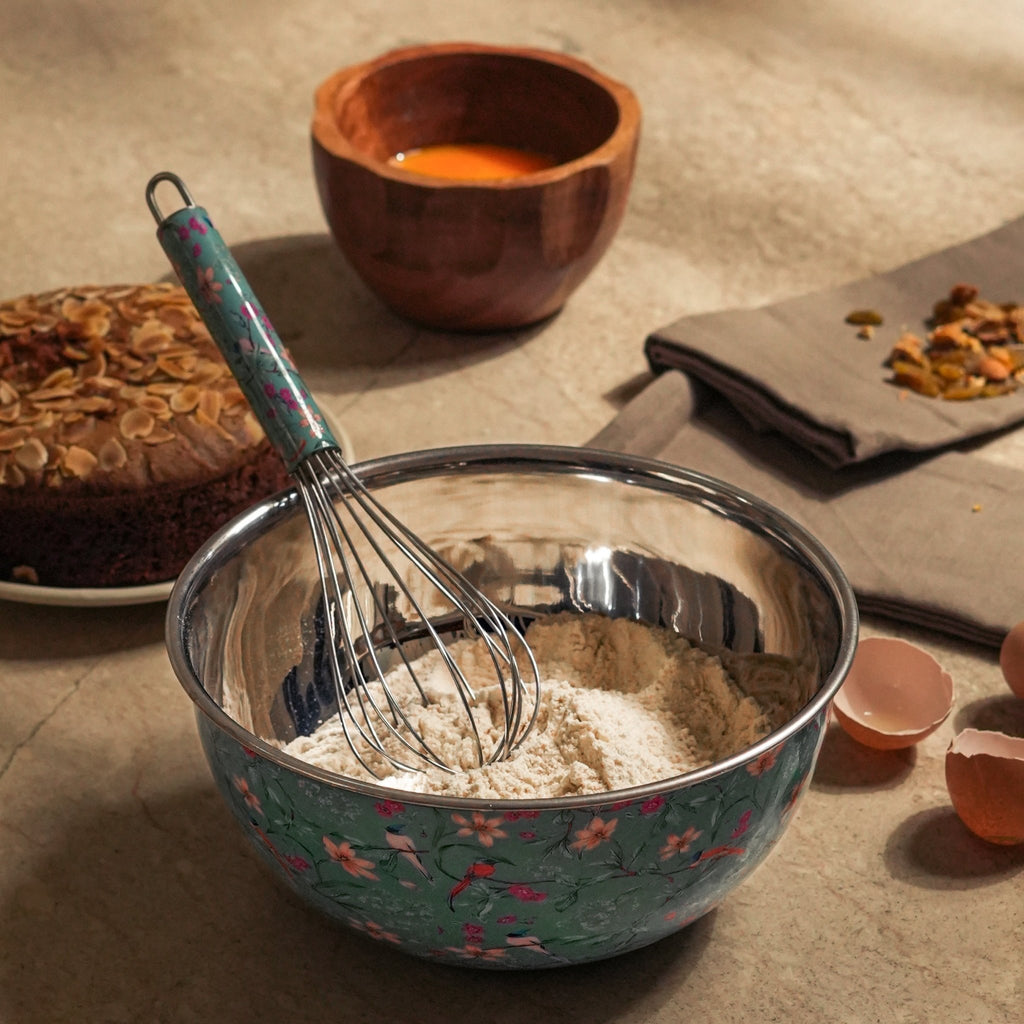 Aqua Flora Bowl & Whisk Set - Che Cose Belle