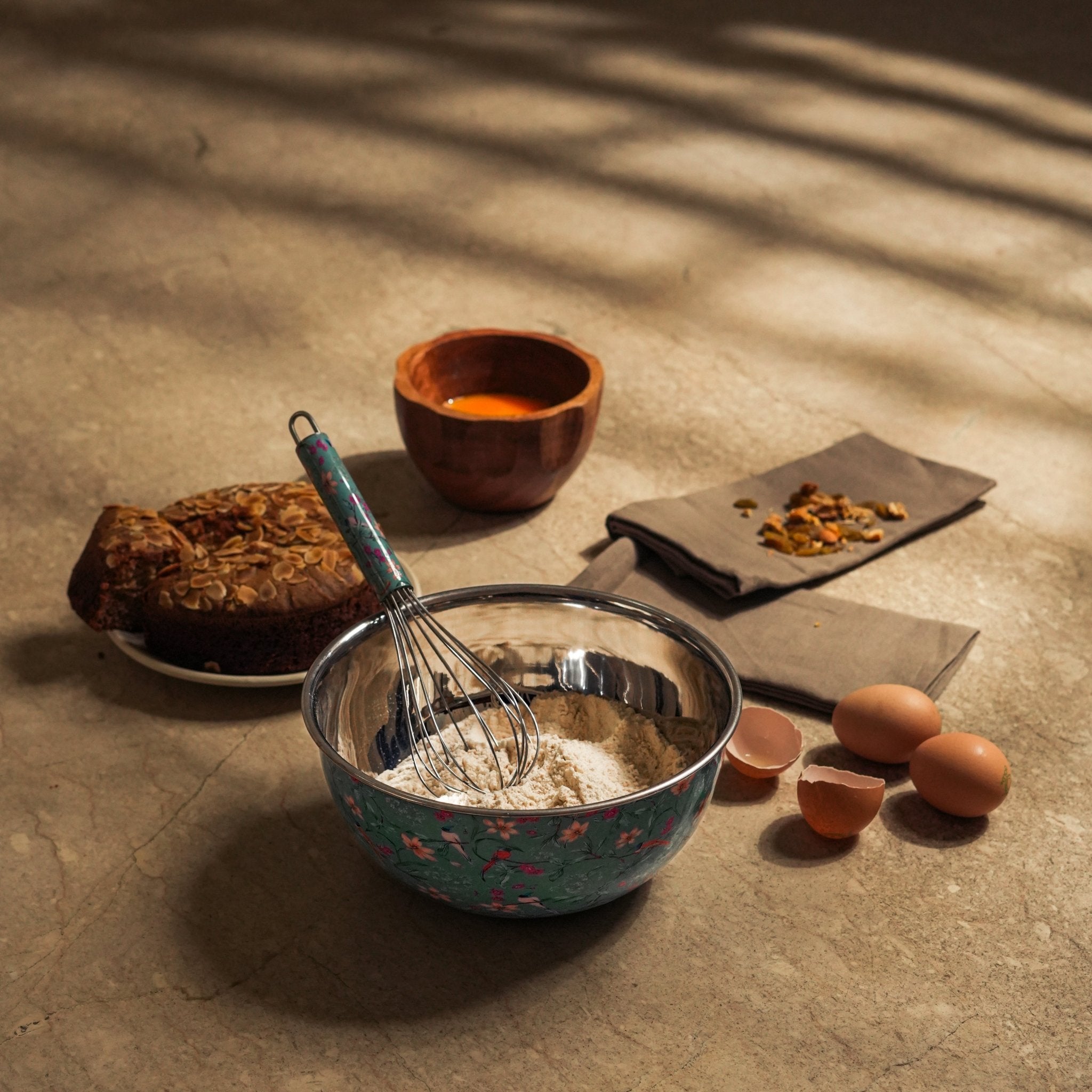 Aqua Flora Bowl & Whisk Set - Che Cose Belle