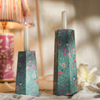 Aqua Flora Hexagonal Candleholder - Che Cose Belle
