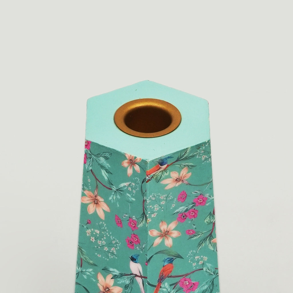 Aqua Flora Hexagonal Candleholder - Che Cose Belle