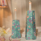 Aqua Flora Hexagonal Candleholder - Che Cose Belle