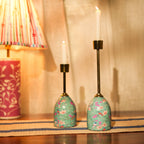 Aqua Flora Tapered Candleholders - Che Cose Belle