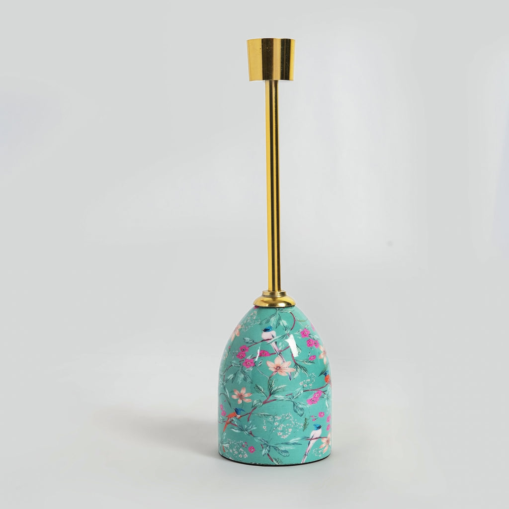 Aqua Flora Tapered Candleholders - Che Cose Belle