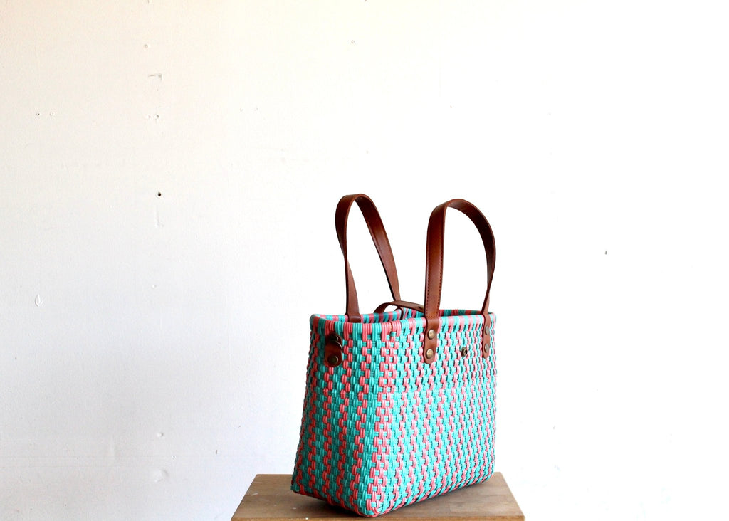Aqua & Pink Purse bag by MexiMexi - Che Cose Belle