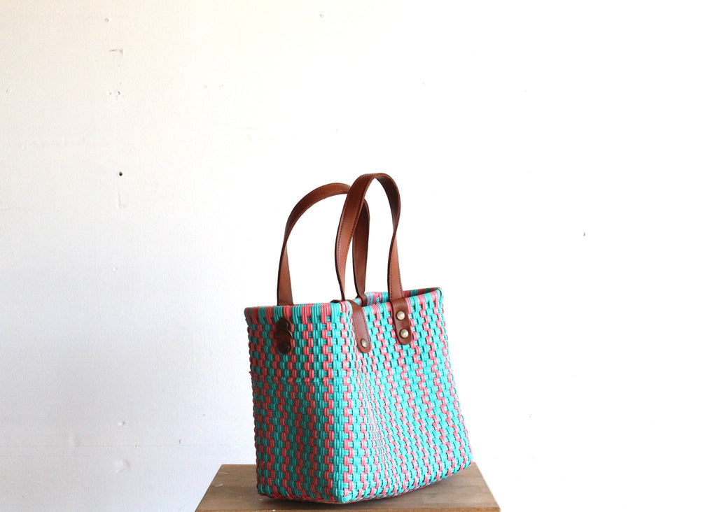 Aqua & Pink Purse bag by MexiMexi - Che Cose Belle