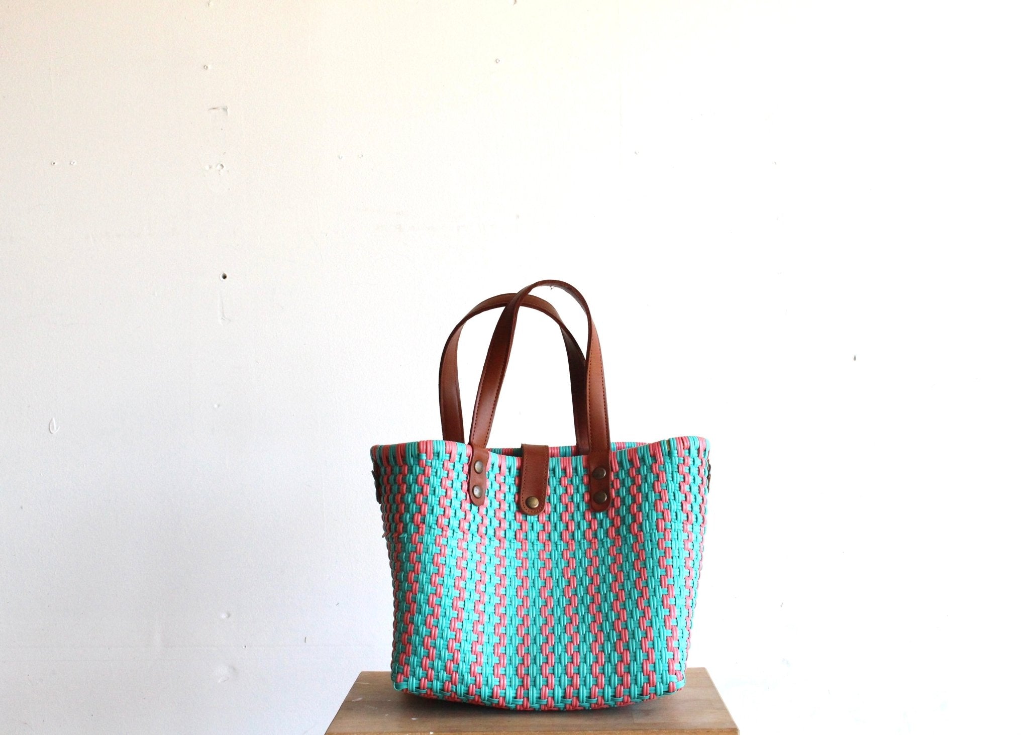 Aqua & Pink Purse bag by MexiMexi - Che Cose Belle