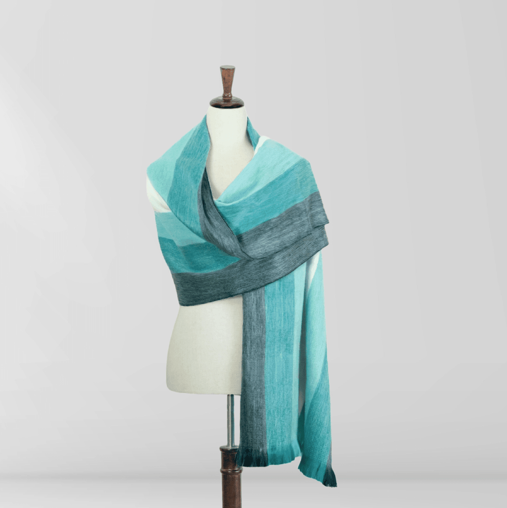 Aqua - Shawl - Aquamarine Wrap - Che Cose Belle