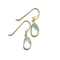 Aquamarine Rose Cut Earrings - Che Cose Belle