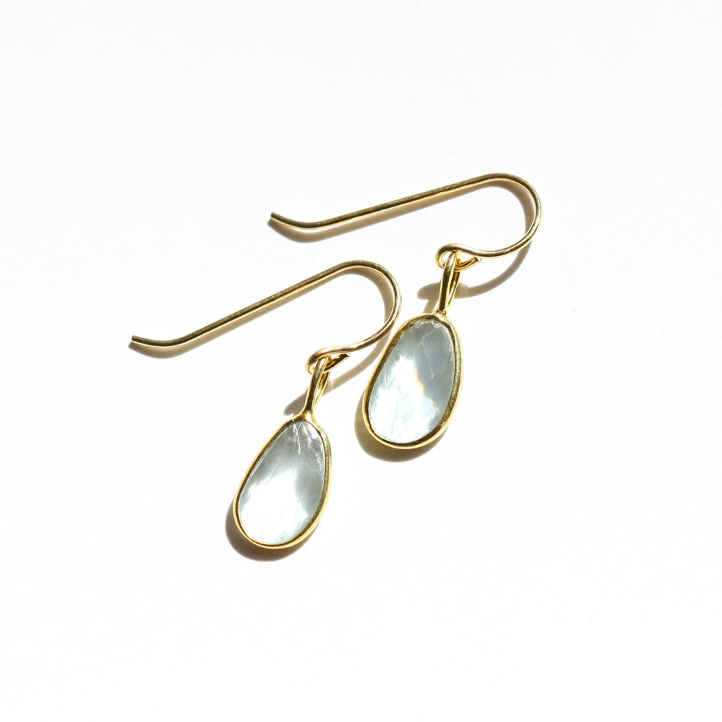 Aquamarine Rose Cut Earrings - Che Cose Belle