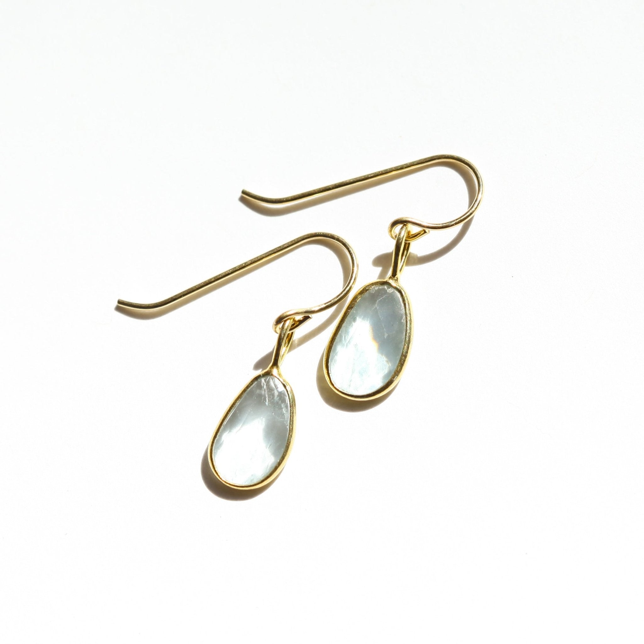 Aquamarine Rose Cut Earrings - Che Cose Belle