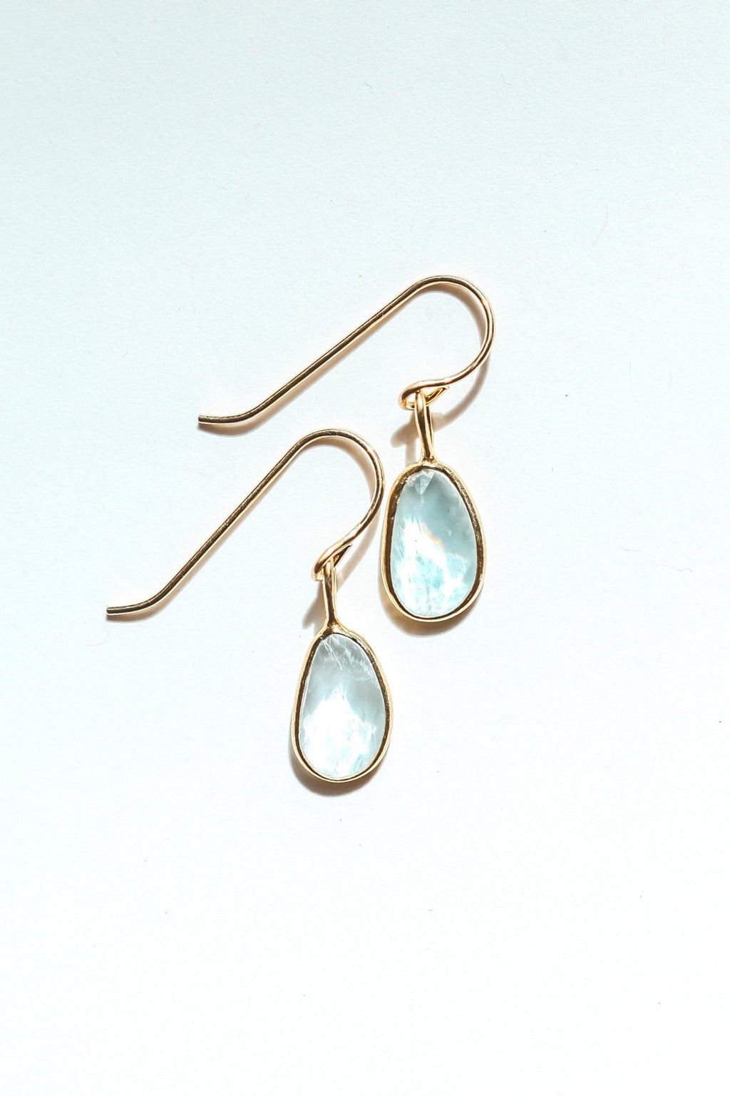 Aquamarine Rose Cut Earrings - Che Cose Belle