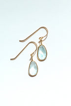 Aquamarine Rose Cut Earrings - Che Cose Belle