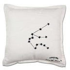 Aquarius Astrology Hand-Embroidered Pillow by Cat Studio