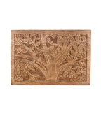 Aranyani Tree of Life Jewelry Box With Tray - Hand Carved Wood - Che Cose Belle