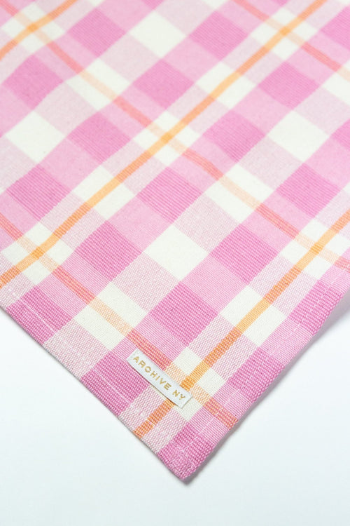 Archive NY Abigail Plaid Runner in Bubblegum - Che Cose Belle