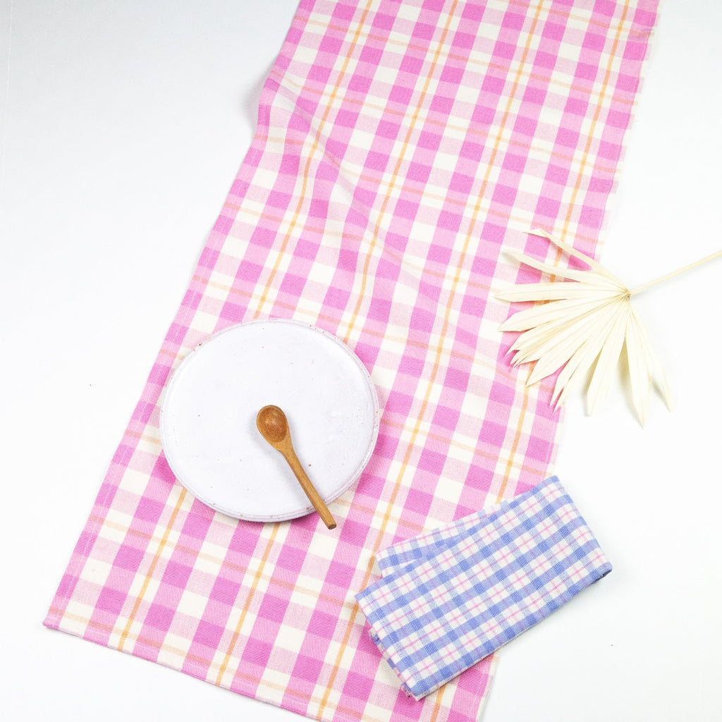 Archive NY Abigail Plaid Runner in Bubblegum - Che Cose Belle