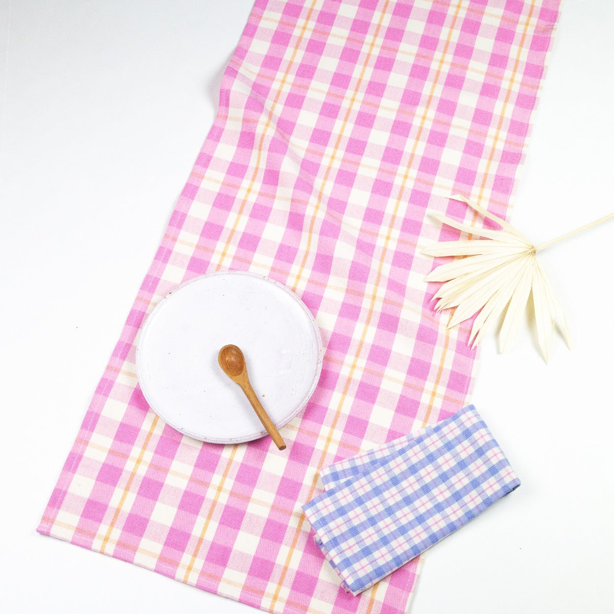 Archive NY Abigail Plaid Runner in Bubblegum - Che Cose Belle