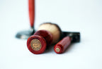Aromatic Red Cedar Wood Hand Crafted Shave Set, safety razor, 26mm lather brush and a matching shave stand. - Che Cose Belle