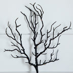 14" Pre-Lit Artificial Halloween Black Twig Branches with 45 Orange LED Lights and Integrated Ground Stake - Set of 3