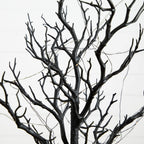 2' Pre-Lit Artificial Halloween Black Spooky Twig Tree with 60 Orange & Purple Copper Wire String LED Lights