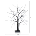 2' Pre-Lit Artificial Halloween Ghost Twig Tree with 24 Purple LED Lights