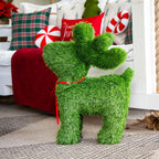 2' UV Resistant Artificial Christmas Grass Garden Plush Topiary Reindeer (Indoor/Outdoor)