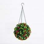 21” UV Resistant Artificial Holly Berry Christmas Hanging Ball (Indoor/Outdoor)