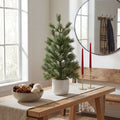 22” Artificial Frosted Christmas Tree in White Ceramic Planter