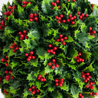 22” UV Resistant Artificial Holly Berry Christmas Hanging Ball (Indoor/Outdoor)