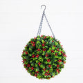 22” UV Resistant Artificial Holly Berry Christmas Hanging Ball (Indoor/Outdoor)