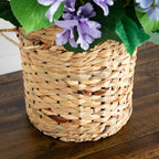 31” Artificial Mixed Flower & Hydrangea Arrangement in Hyacinth Weave Basket