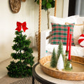34" UV Resistant Pre-Lit Artificial Spiral Pop Up Christmas Tree with 45 LED Lights and Bow Topper (Indoor/Outdoor)