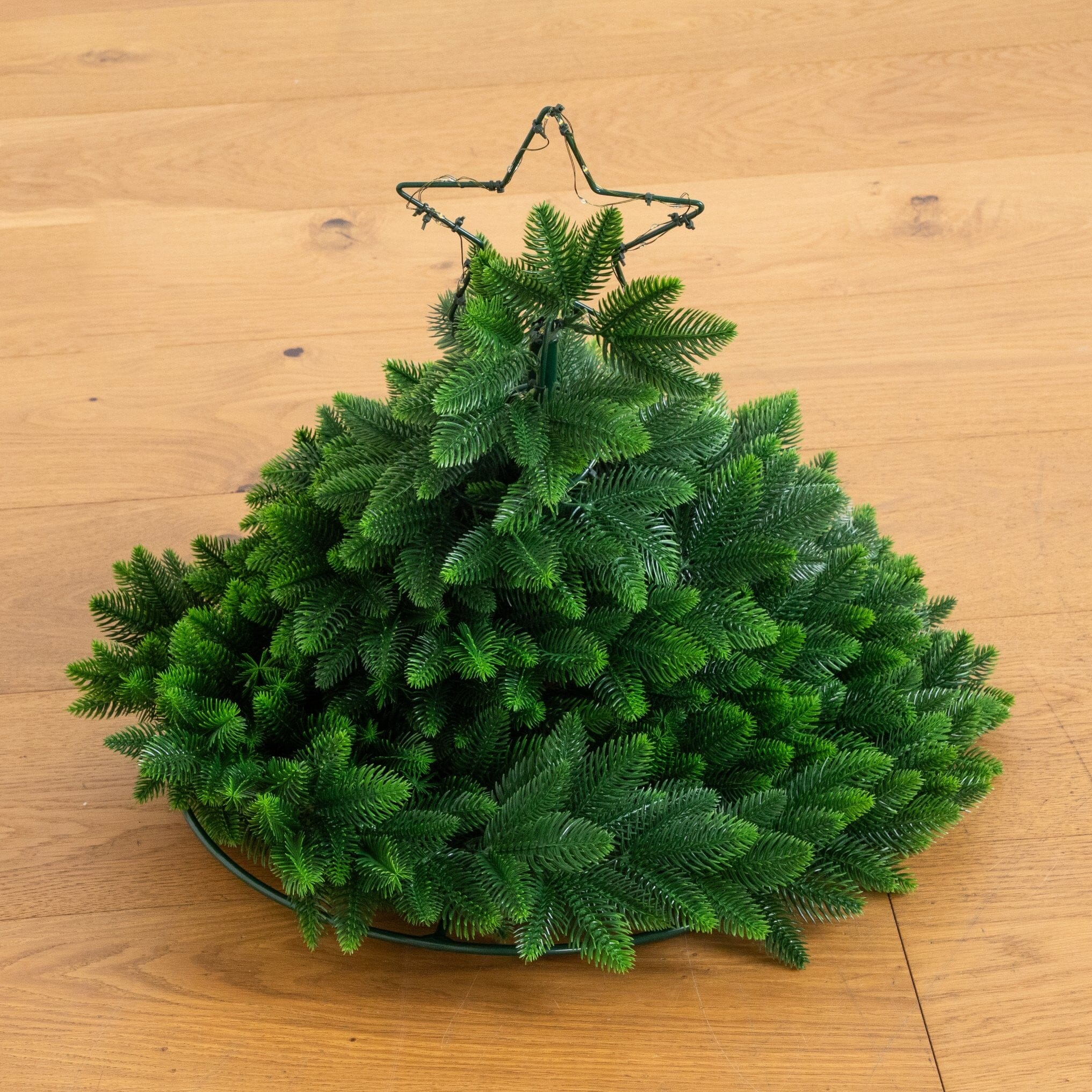 34" UV Resistant Pre-Lit Artificial Spiral Pop Up Christmas Tree with 45 LED Lights and Bow Topper (Indoor/Outdoor)