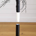 4' Pre-Lit Artificial Halloween Black Twig Tree with 24 Orange LED Pumpkin Shaped Lights