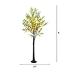 4' Pre-Lit Artificial Easter Egg Twig Tree with Greens and 48 Warm White LED Lights