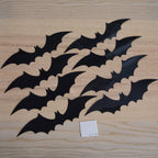 5' Pre-Lit Artificial Halloween Black Twig Tree with Bats and 50 Warm White LED Lights