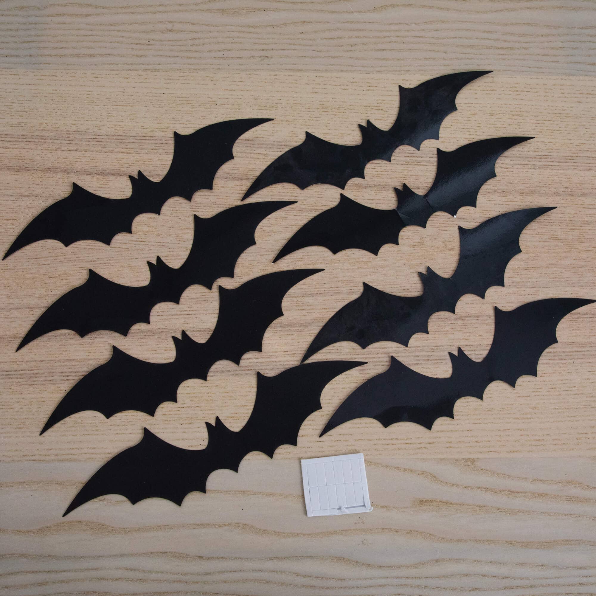 5' Pre-Lit Artificial Halloween Black Twig Tree with Bats and 50 Warm White LED Lights