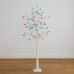 6' Pre-Lit Artificial Easter Twig Tree with 96 Egg Shaped LED Ornaments
