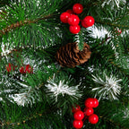 8' Artificial Holiday Green Christmas Pine Archway with Pinecones and Berries