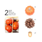 8-pc Artificial Autumn Harvest Assorted Fall Pumpkin Decor - Set of 2