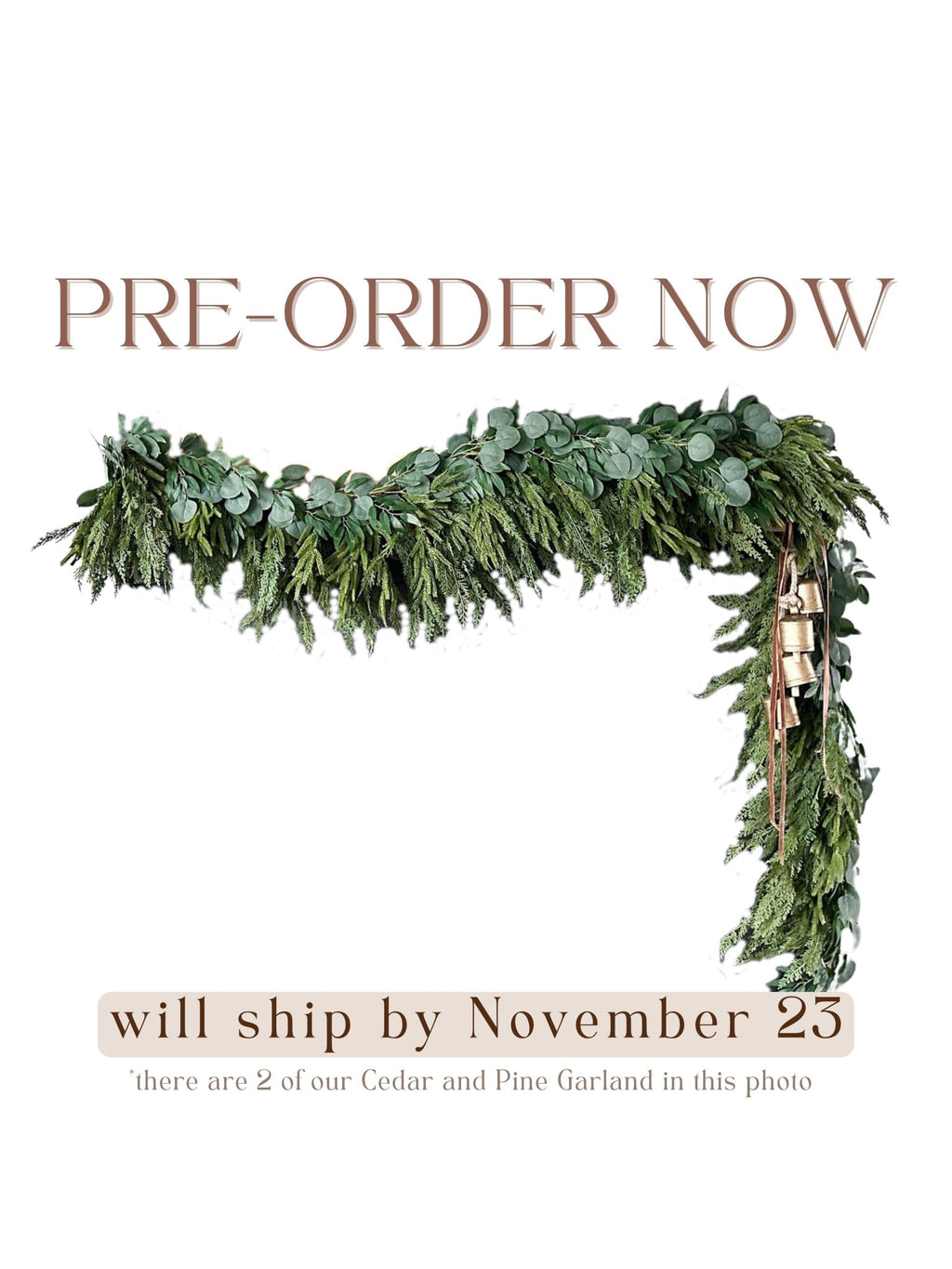 Artificial Cedar and Pine Garland - Ship by 9/30/2026 - Che Cose Belle