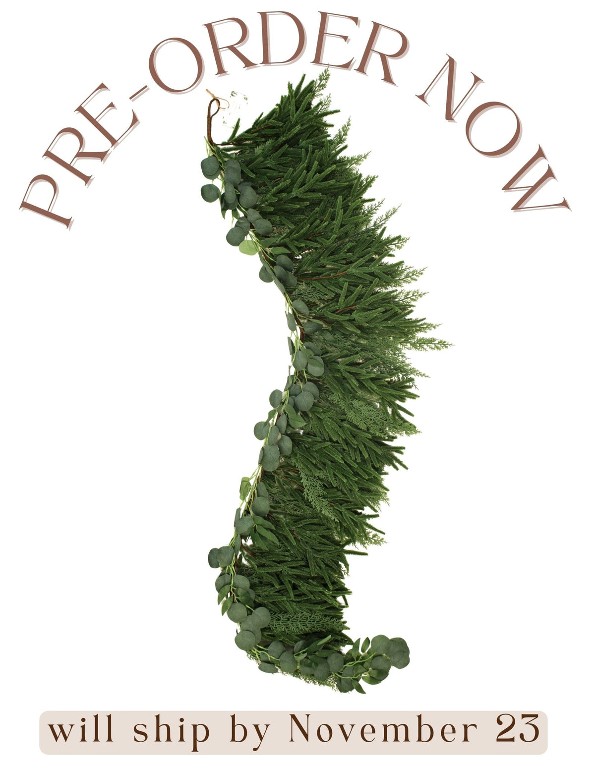 Artificial Cedar and Pine Garland - Ship by 9/30/2026 - Che Cose Belle