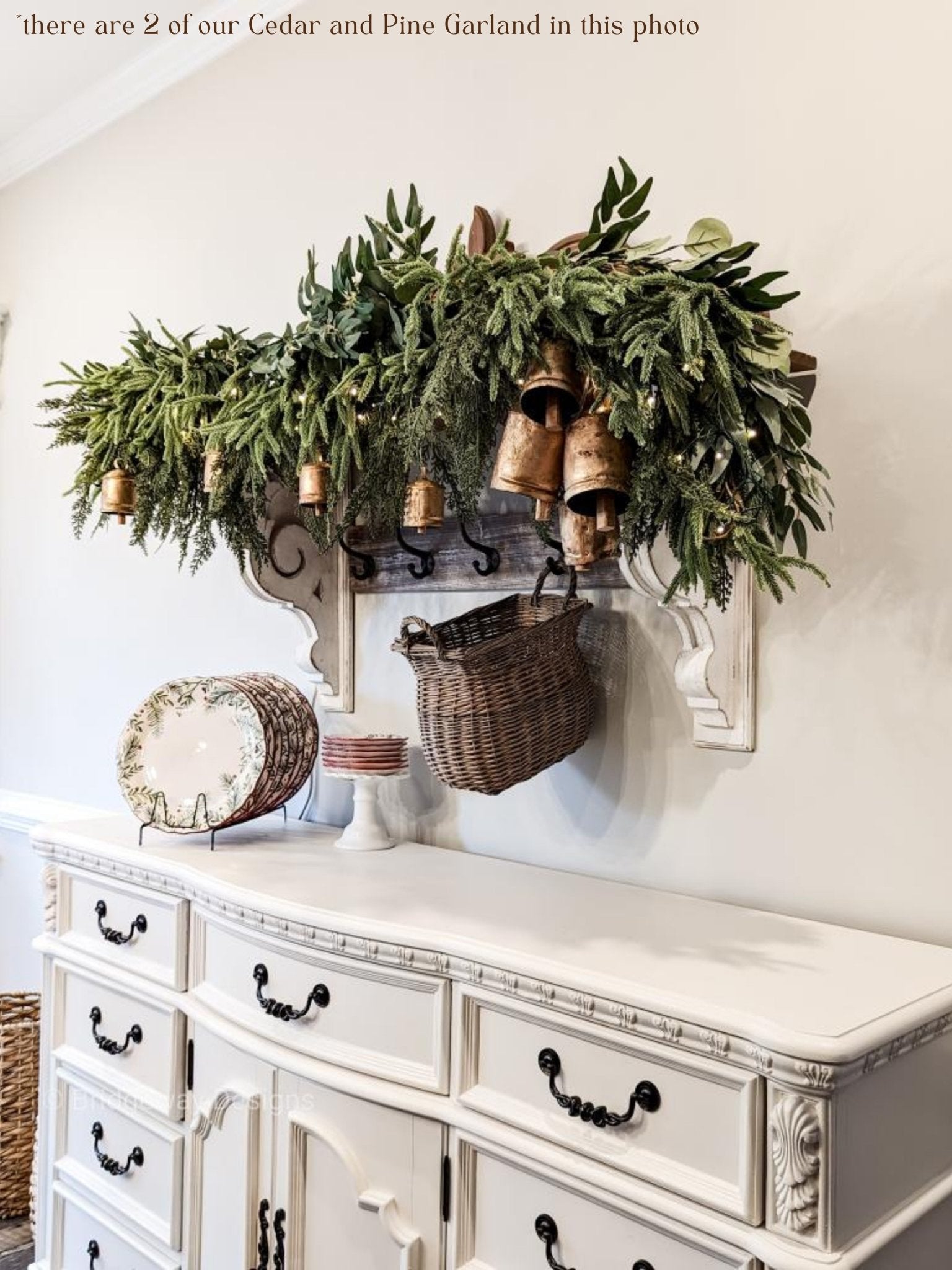 Artificial Cedar and Pine Garland - Ship by 9/30/2026 - Che Cose Belle
