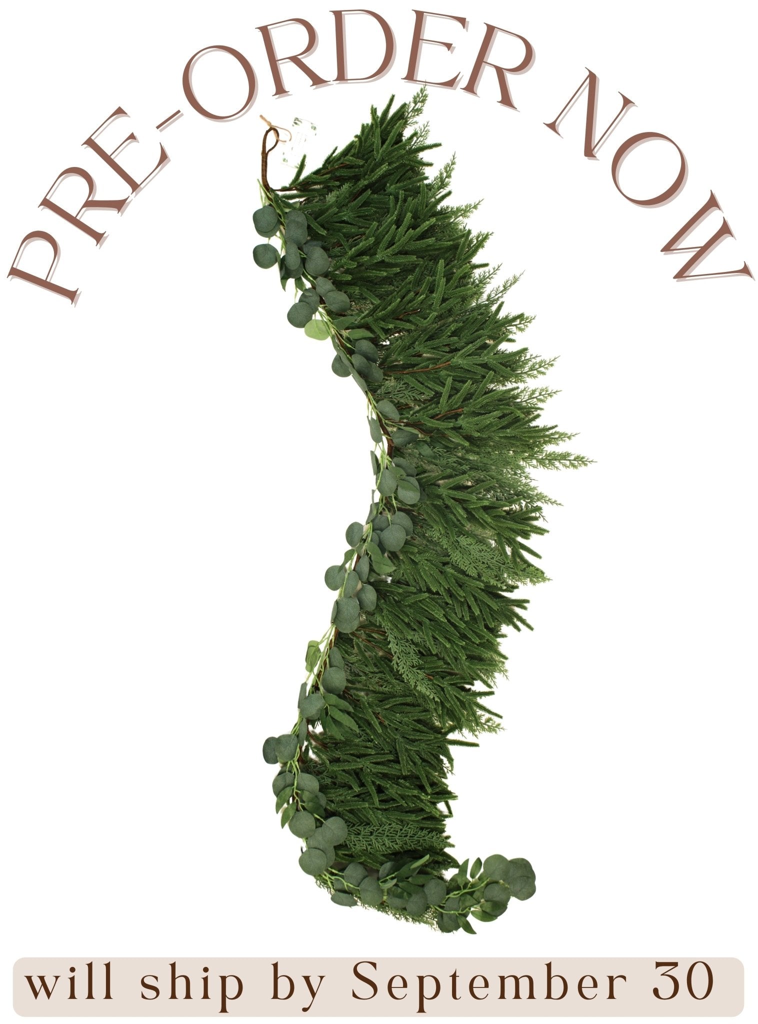 Artificial Cedar and Pine Garland - Ship by 9/30/2026 - Che Cose Belle