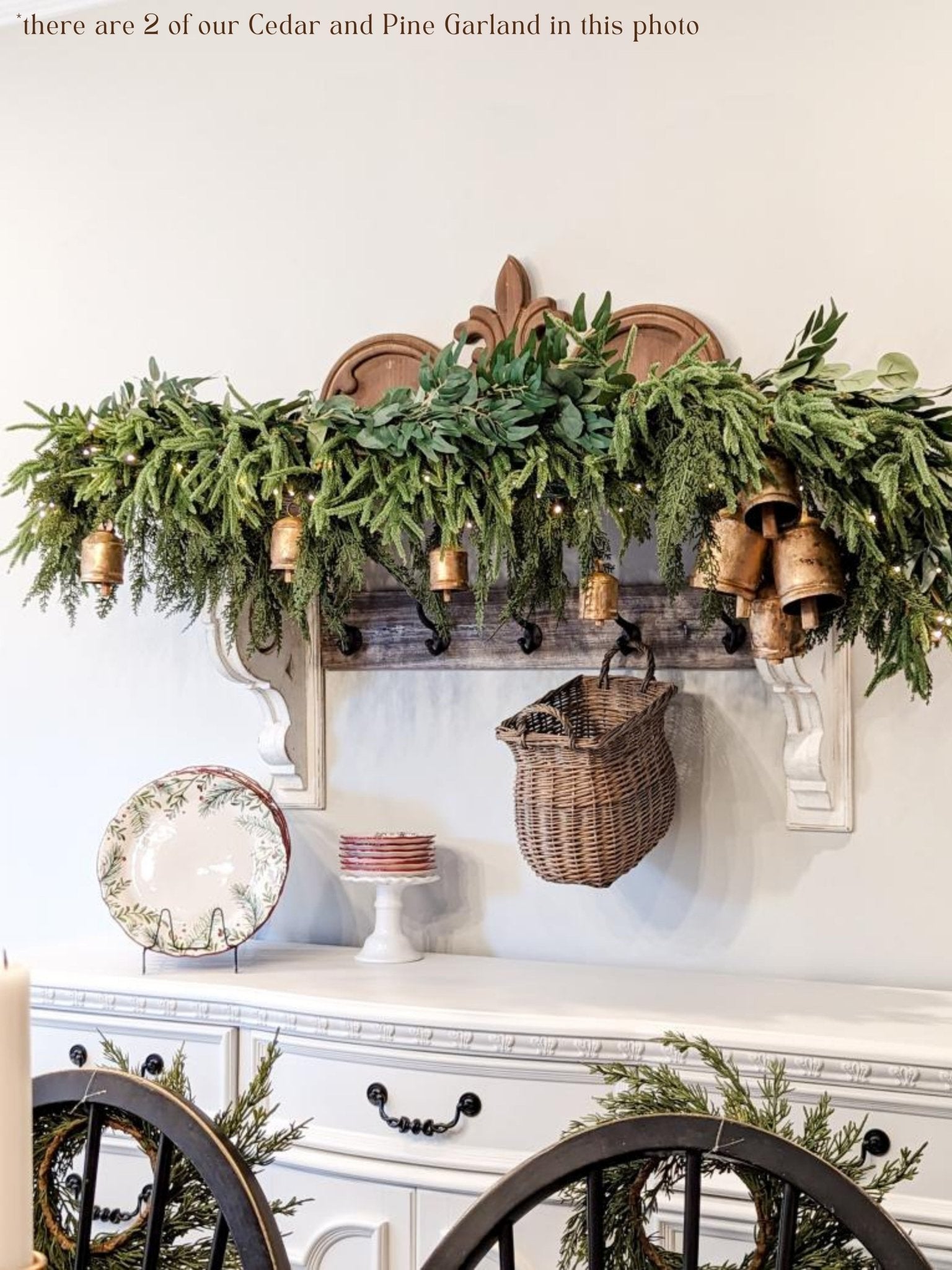 Artificial Cedar and Pine Garland - Ship by 9/30/2026 - Che Cose Belle
